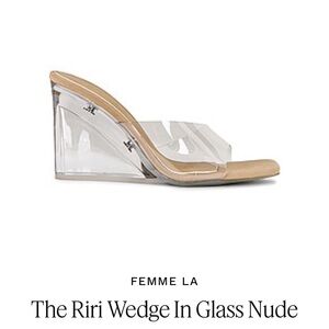 Riri wedge - FEMME LA Glass Nude
